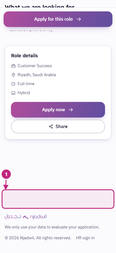Phone: the apply button fixed at the bottom of the screen